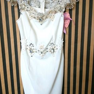 White Bling Bling mini dress